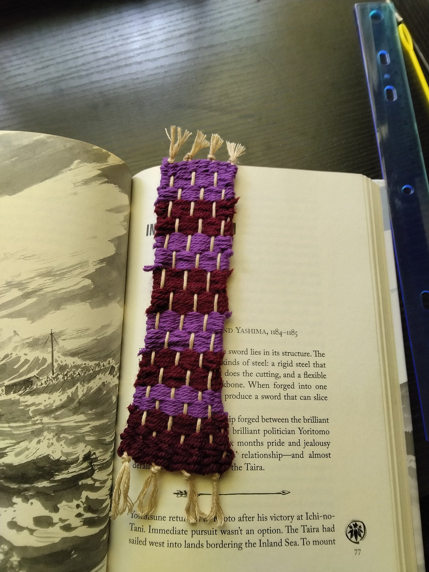 Striped Loom Woven Bookmark (2 pack)