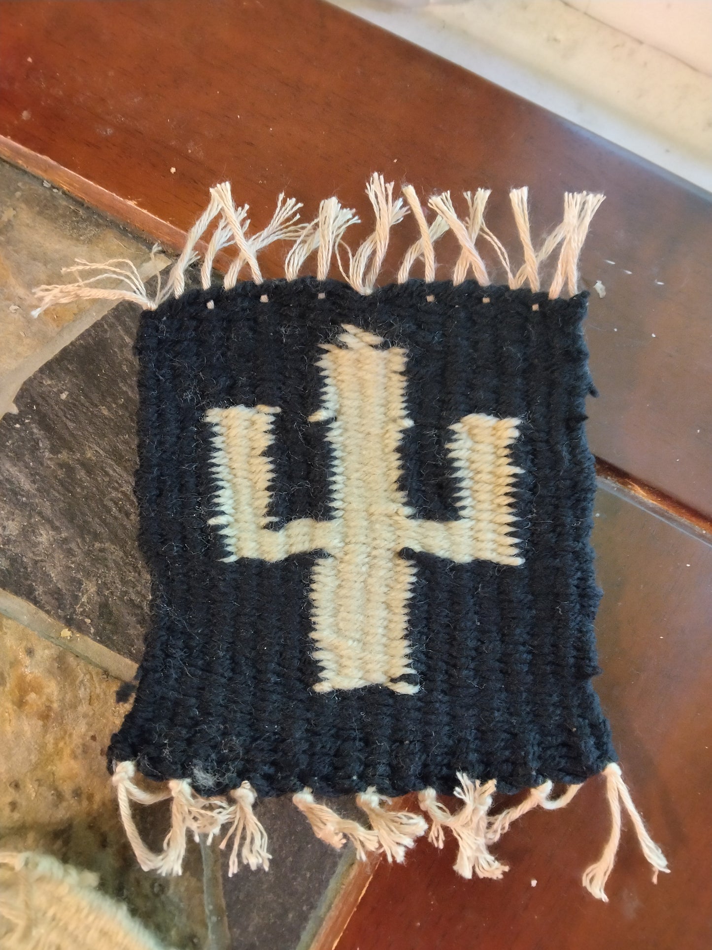 Simple Hand Woven Cactus Mug Rug Coasters (4 pack)