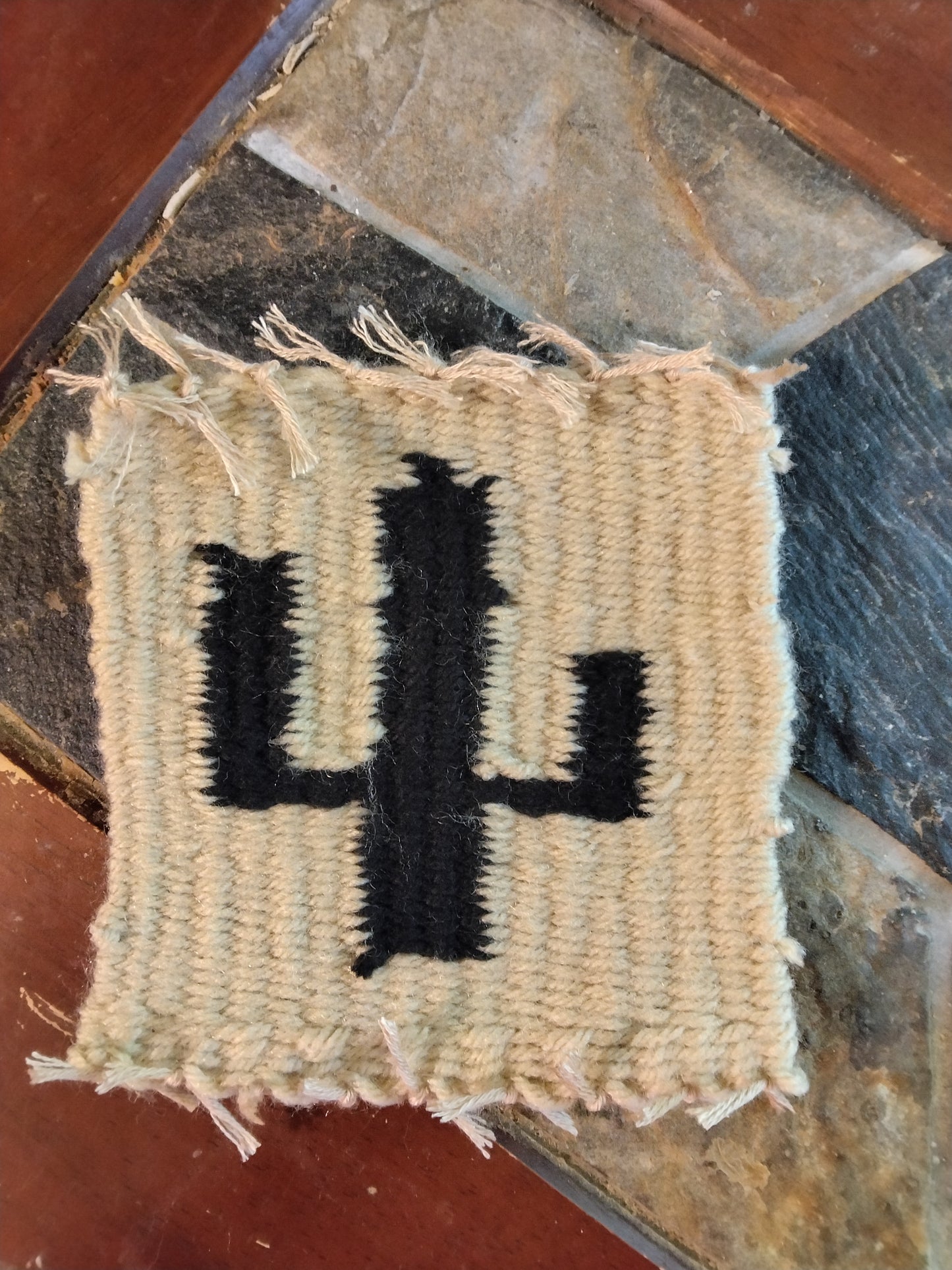 Simple Hand Woven Cactus Mug Rug Coasters (4 pack)