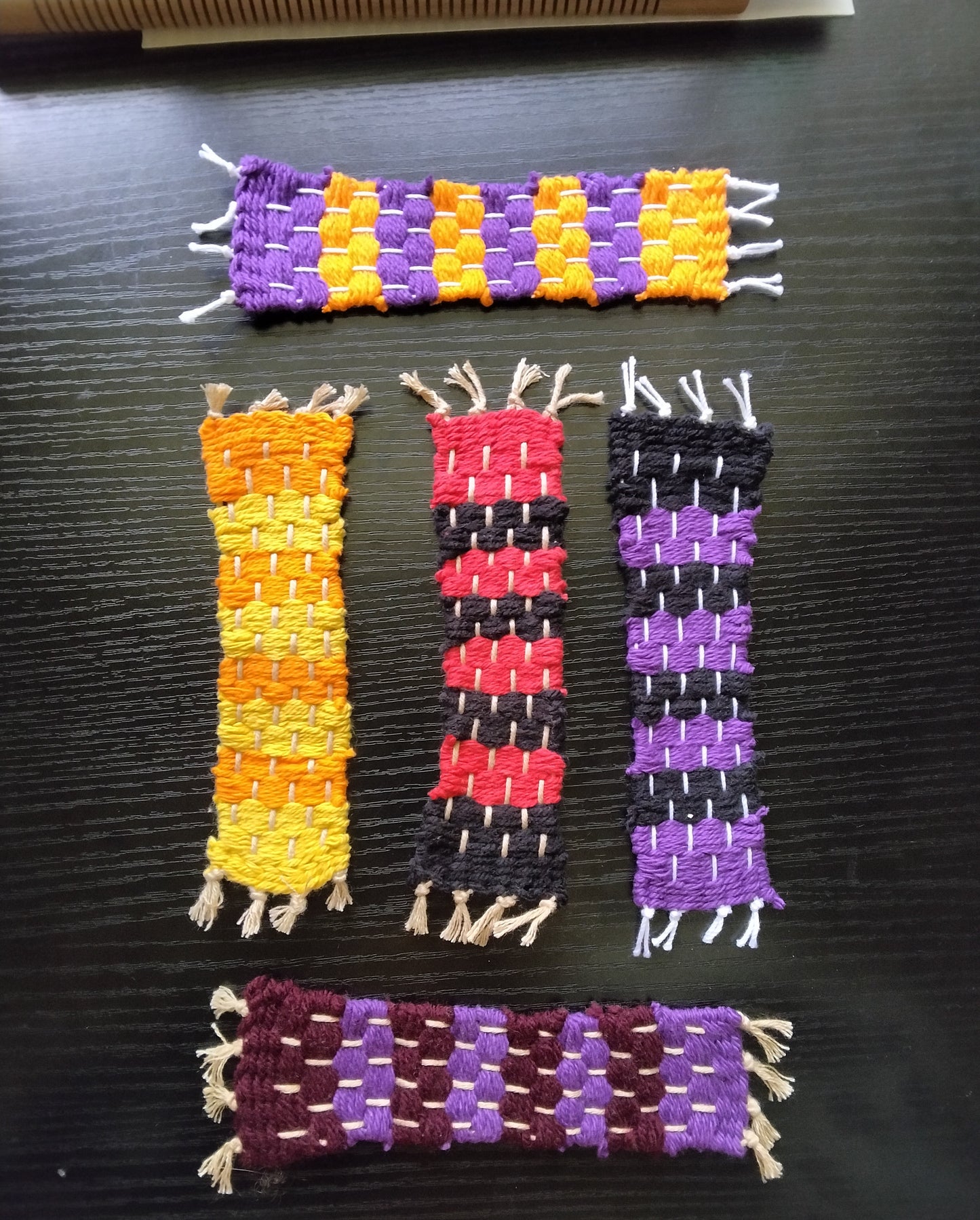 Striped Loom Woven Bookmark (2 pack)